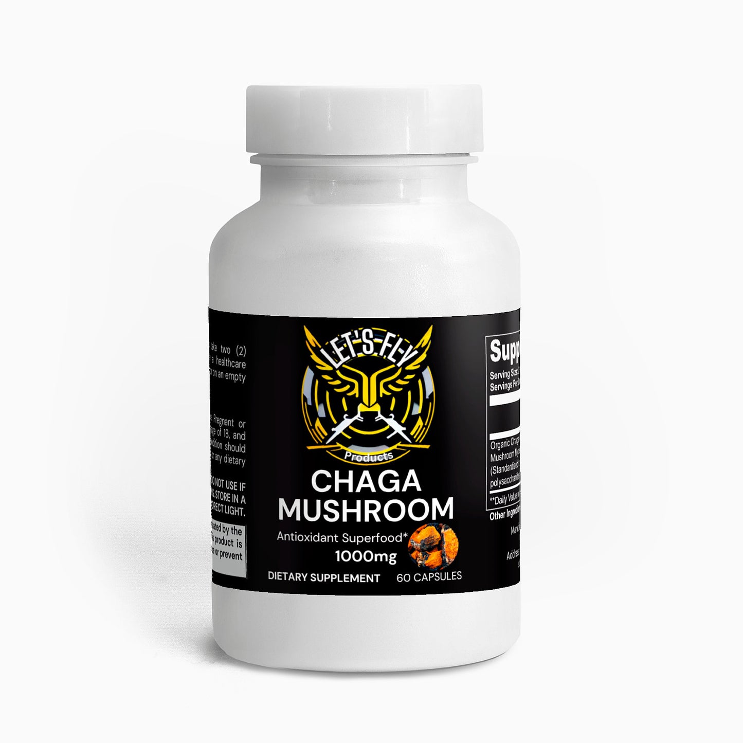 Chaga Mushroom Capsules - Let's Fly Products