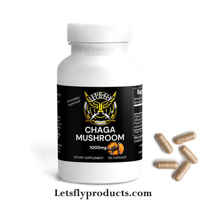 Chaga Mushroom Capsules - Let's Fly Products