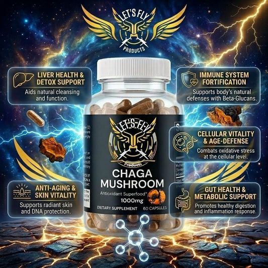 Chaga Mushroom Capsules - Let's Fly Products