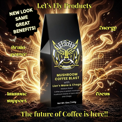 Let's Fly - Mushroom Coffee Blast with Lion’s Mane & Chaga