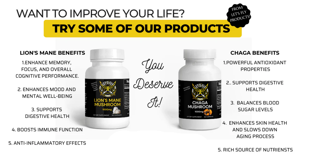Chaga Mushroom Capsules - Let's Fly Products