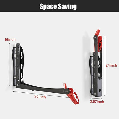Ultrawall BIKEPAL Swivel Bike Racks, No Lifting Wall Mounted Bike Storage Solution for Home, Garage Bike Hanger, 4 Pack