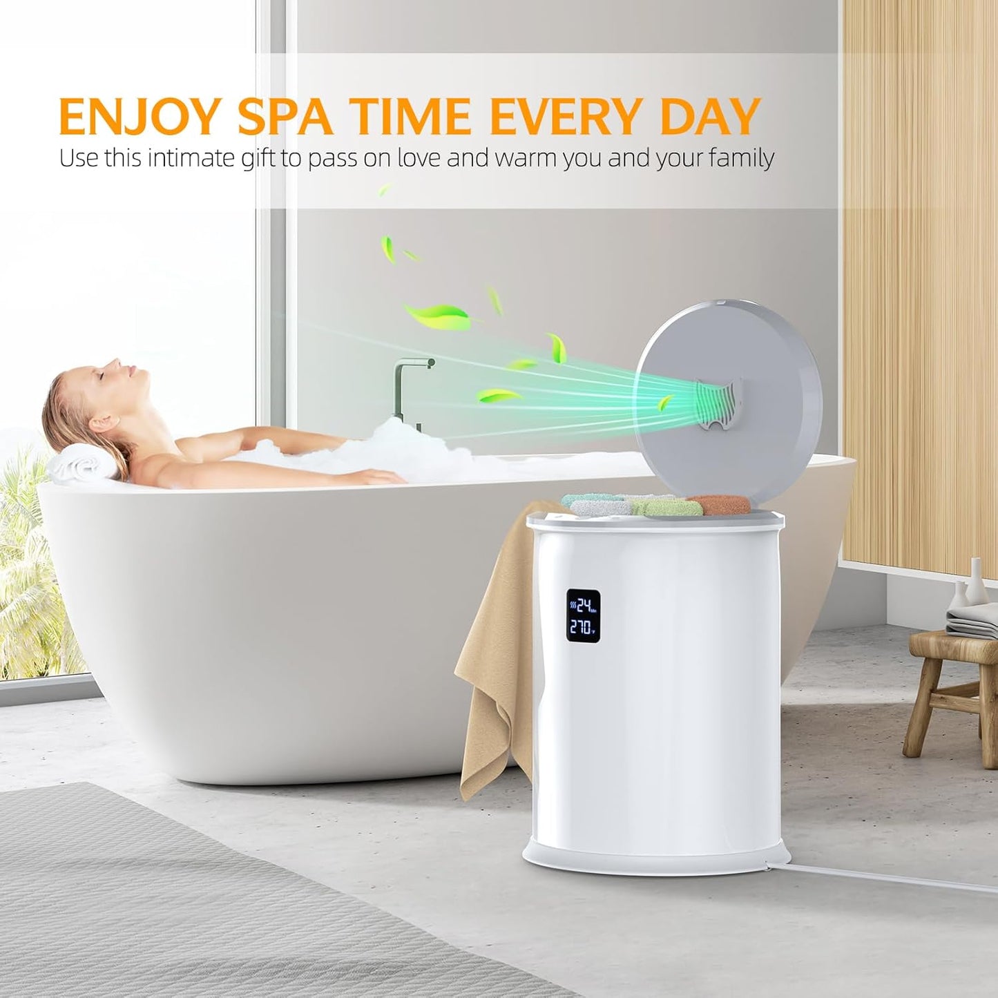 Large Towel Warmer for Bathroom, Luxury Hot Towel Warmer with Timer, LED Display Time and Temperature, Insulation Effect Up to 150 Minutes, Delay Time Up to 24 Hours, Best Ideals