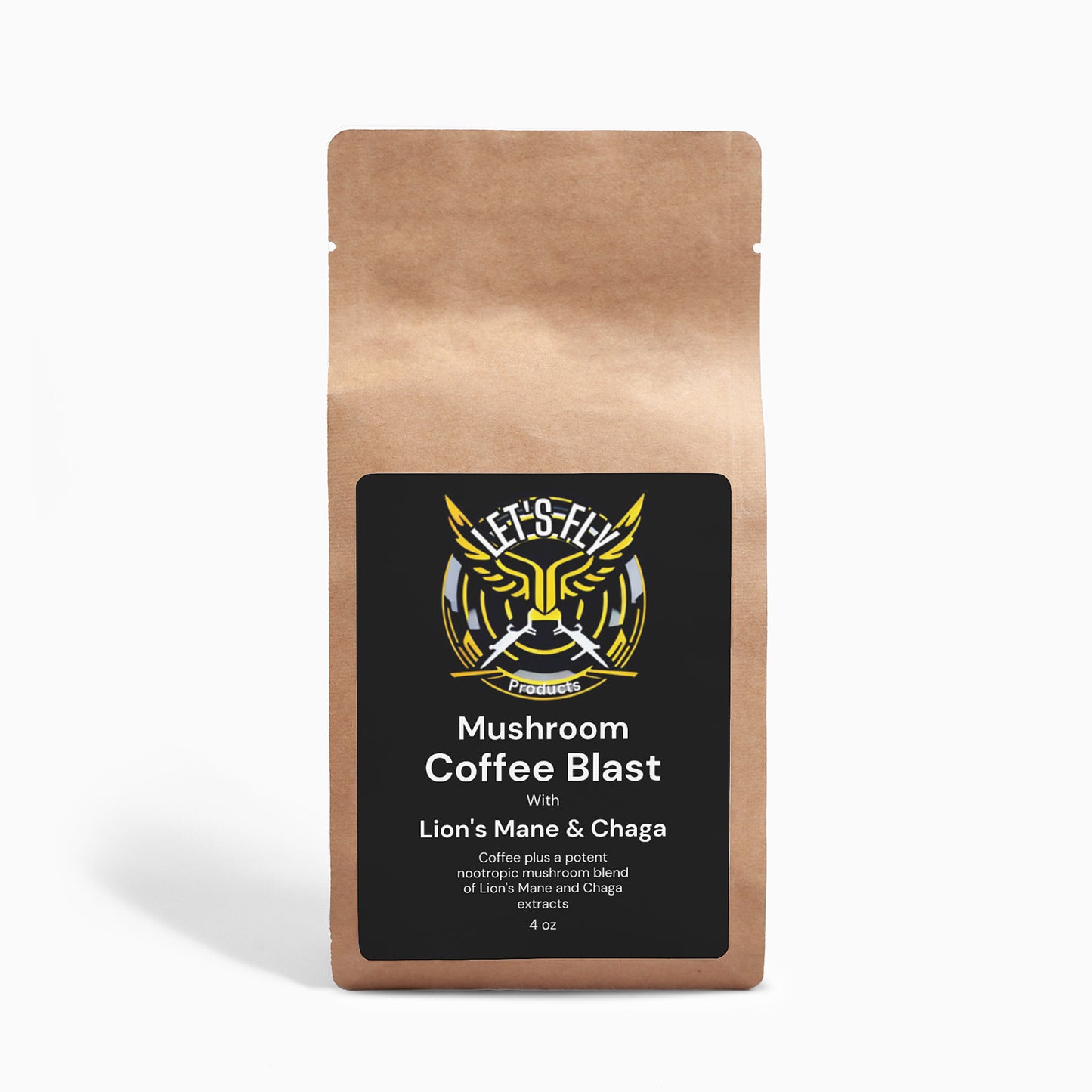 Let's Fly - Mushroom Coffee Blast - Lion’s Mane & Chaga 4oz